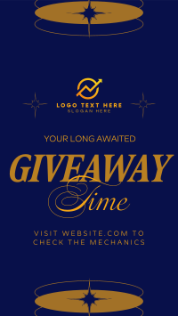 Minimalist Giveaway Time YouTube short Image Preview