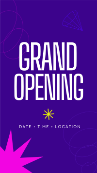 Modern Abstract Grand Opening Instagram Story Design