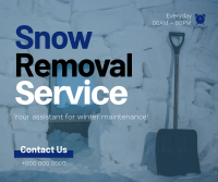 Snow Removal Assistant Facebook Post Design