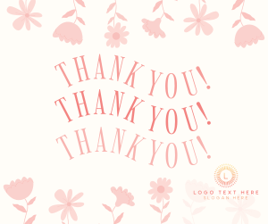 Dainty Floral Thank You Facebook post Image Preview