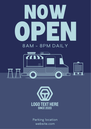 Food Truck Opening Flyer