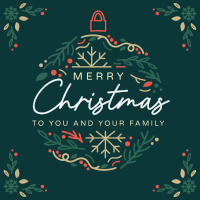 Christmas Ornament Greeting Linkedin Post Design