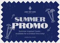 Cafe Summer Promo Postcard Design