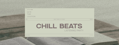 Minimal Chill Music Listening Party Facebook cover Image Preview