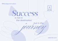 Success Motivation Quote Postcard Design