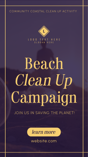 Beach Clean Up Drive Instagram story Image Preview