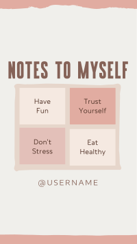 Note to Self List Facebook Story Image Preview