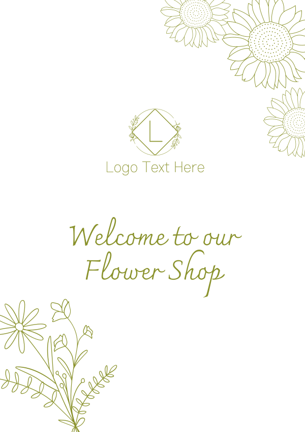 Minimalist Flower Shop Flyer Design Image Preview