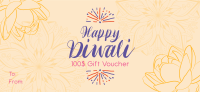 Lotus Diwali Greeting Gift Certificate Design