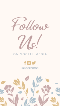 Floral Follow Us Instagram story Image Preview