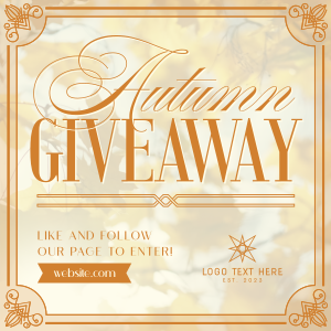 Autumn Giveaway Instagram post Image Preview