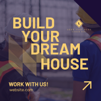 Dream House Construction Linkedin Post Design