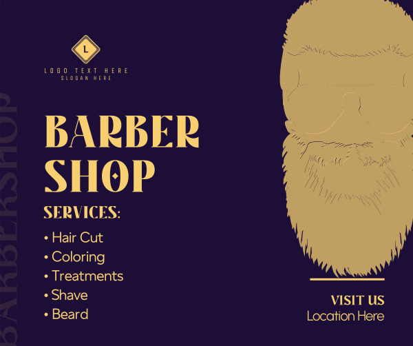 Bearded Services Facebook Post Design Image Preview