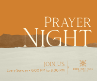 Prayer Night  Facebook Post Design