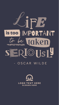 Life is Important Quote Facebook Story Design