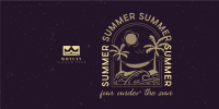 Summer Beach Badge Twitter post Image Preview