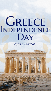 Contemporary Greece Independence Day Instagram Story Design