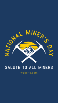 Salute to Miners Instagram Story Design