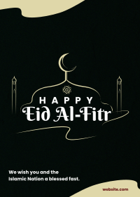 Eid Al-Fitr Strokes Poster Image Preview