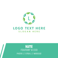 Leaf Circle Business Card Design