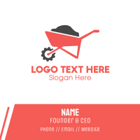 Red Wheelbarrow Business Card Design