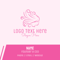 Pink Feminine Hairdresser Business Card Design