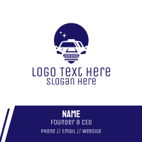 Cab Location Pin Icon Business Card Design