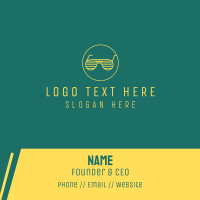 Yellow Summer Sunglasses  Business Card Design