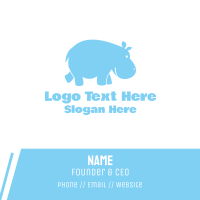 Blue Hippo Business Card Design