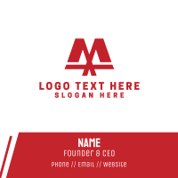 Red M Bridge Business Card Design