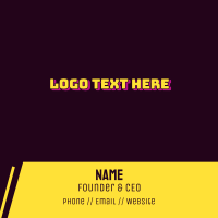 Yellow Bold Business Business Card Design