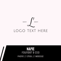 Fashion Elegant Lettermark Business Card Design