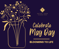 May Day Spring Facebook Post Design