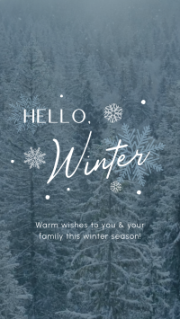 Minimalist Winter Greeting YouTube short Image Preview