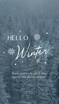 Minimalist Winter Greeting YouTube Short Design