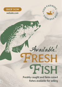 Fresh Fishes Available Flyer Design