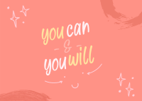 Cute Motivational Message Postcard Image Preview