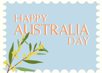 Golden Wattle Stamp Postcard Design