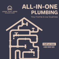 All-in-One plumbing services Instagram Post Design