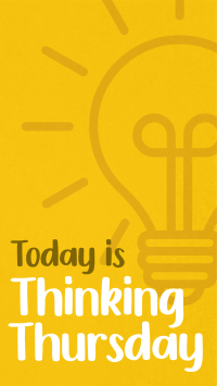 Minimalist Light Bulb Thinking Thursday TikTok video Image Preview