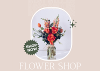 Flower Bouquet Postcard Design
