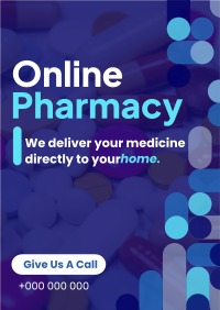 Minimalist Curves Online Pharmacy Flyer Design