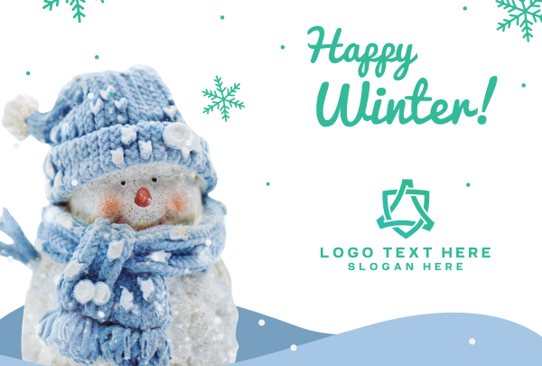 Happy Winter Pinterest Cover Design Image Preview