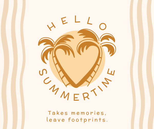 Hello Summertime Facebook Post Design Image Preview