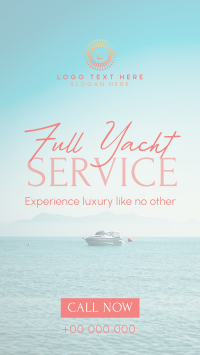 Serene Yacht Services Facebook Story Design