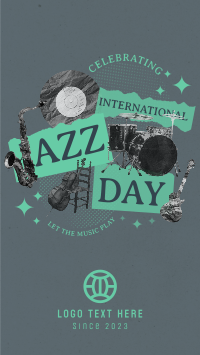 Retro Jazz Day Facebook story Image Preview