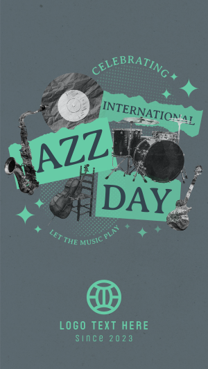 Retro Jazz Day Facebook story Image Preview