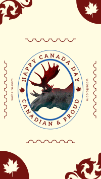 Canada Day Moose Facebook story Image Preview