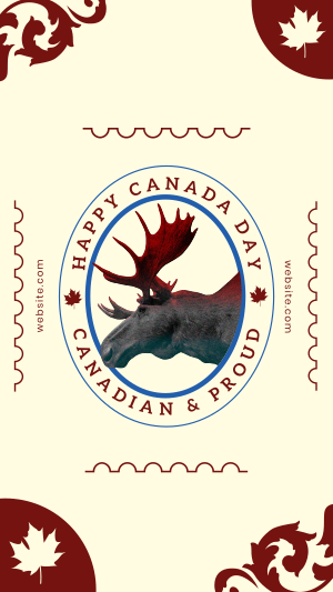 Canada Day Moose Facebook story Image Preview