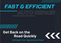 Modern Auto Repair Professional Mechanic Postcard Image Preview